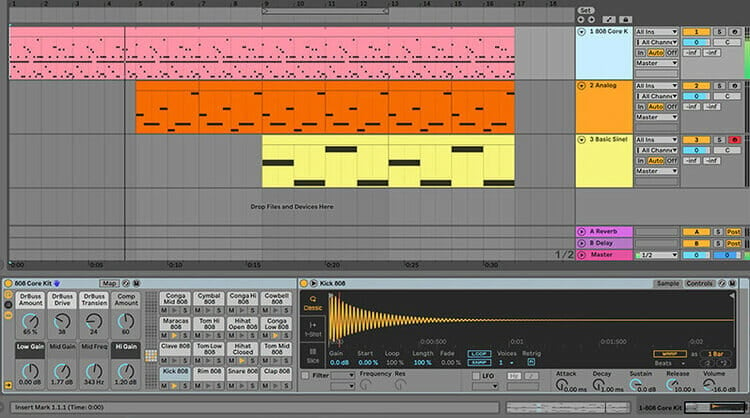 ableton drum rack standard notes